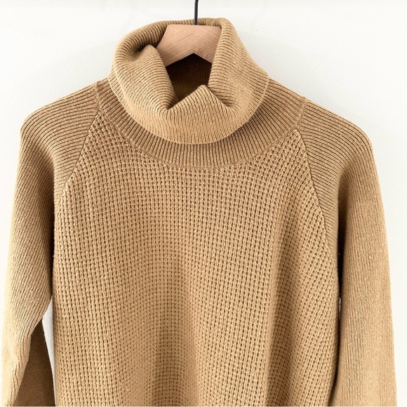Woolrich Waffle Knit Turtleneck Tunic Sweater Camel
Brown Size Medium - Picture 3 of 6